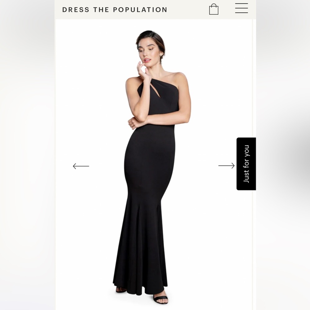 Dress the Population Black Gown - Size Medium